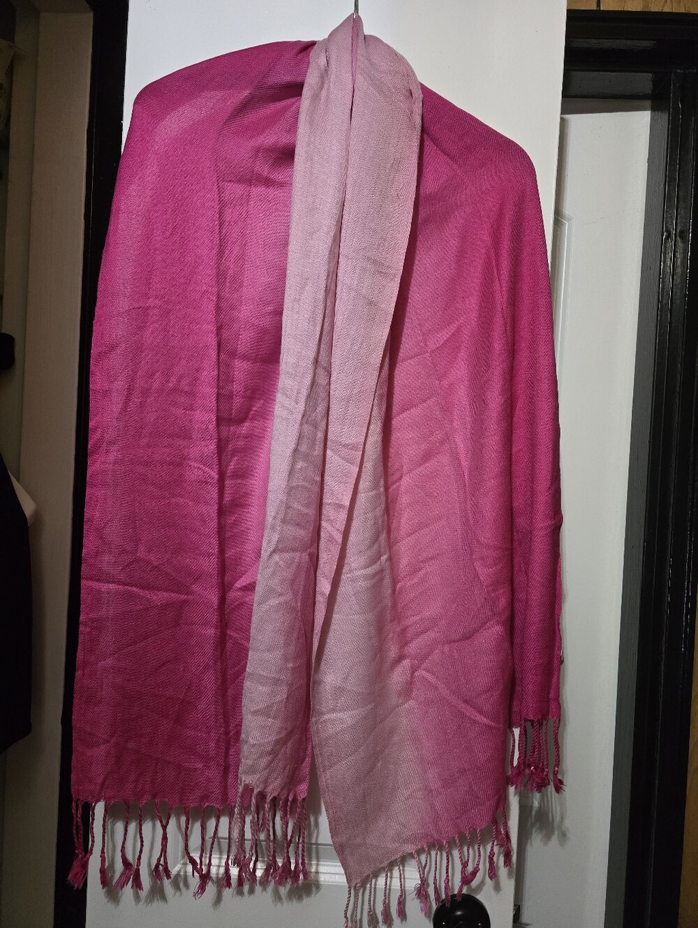Minicci Pink Ombre Wrap Scarf with Fringe